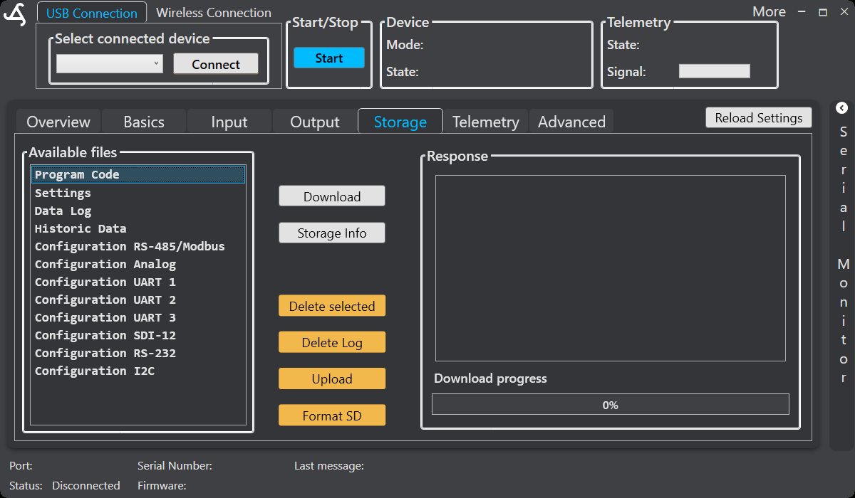 SmartConfig2 Storage advanced controls