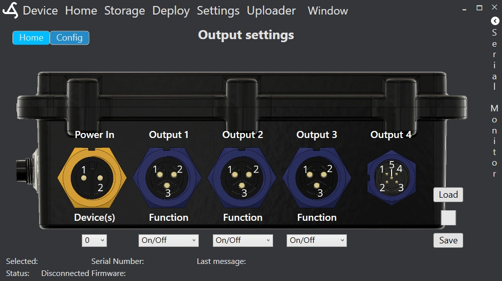 output settings view for the SmartSampler
