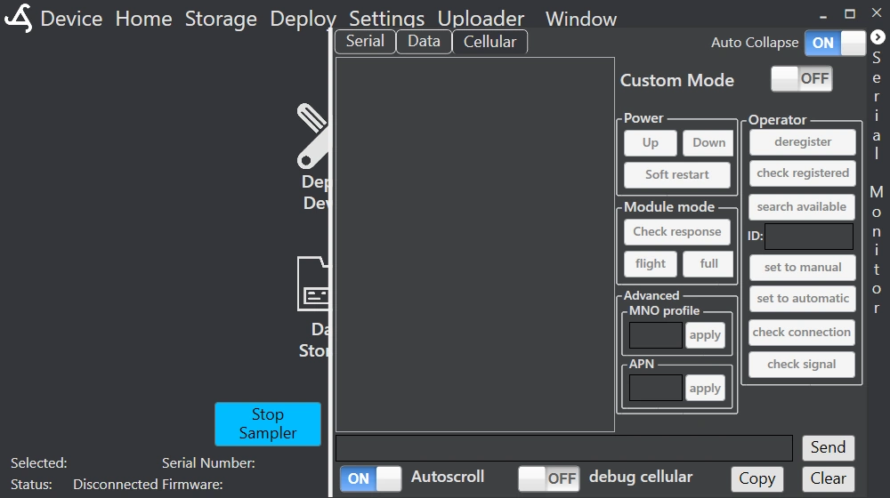 Custom mode cellular module